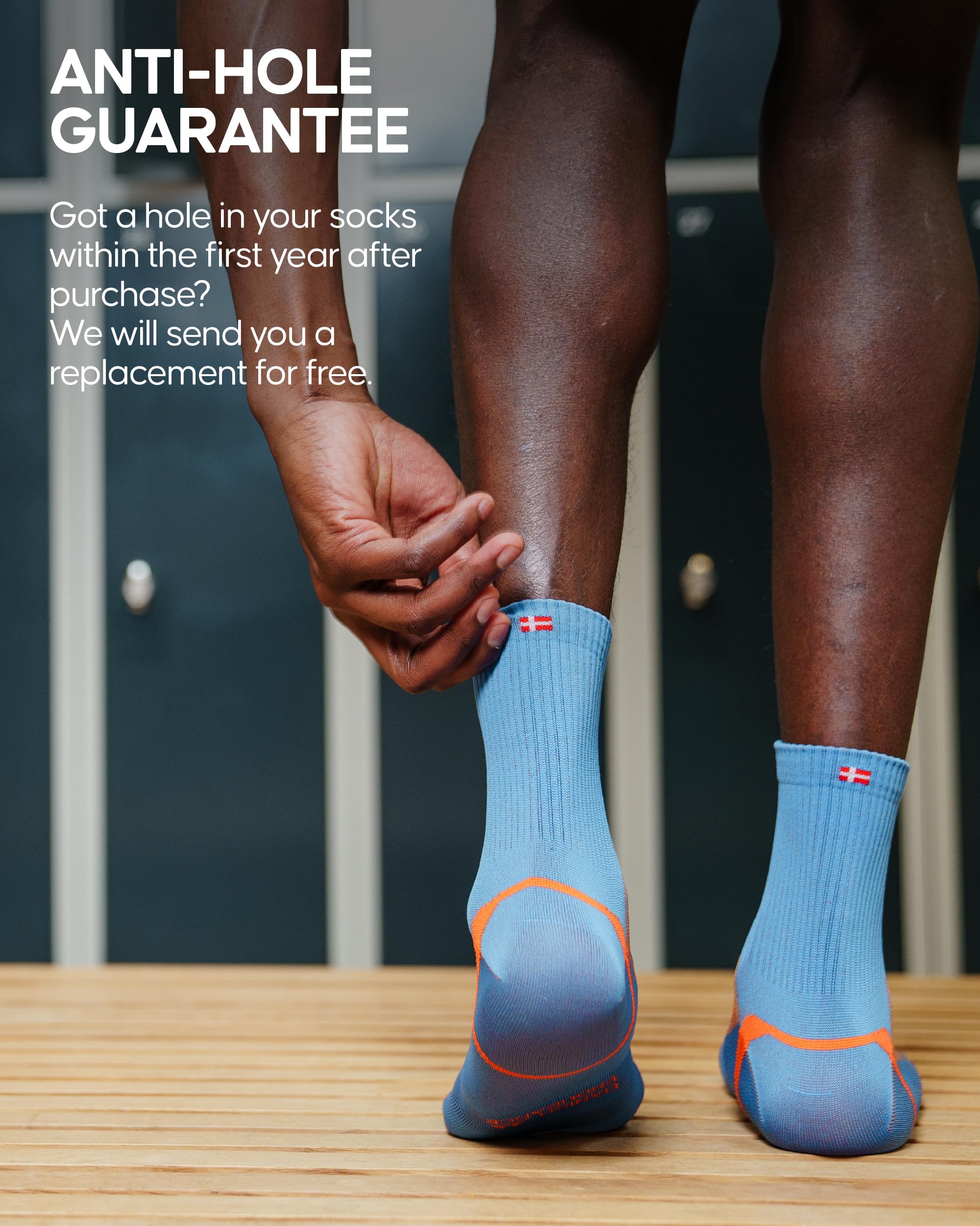 DANISH ENDURANCE Quarter Athletic Socks – Breathable Fast-Dry Running & Gym Workout Socks for Men & Women, 3 & 5-Pack - Image 4